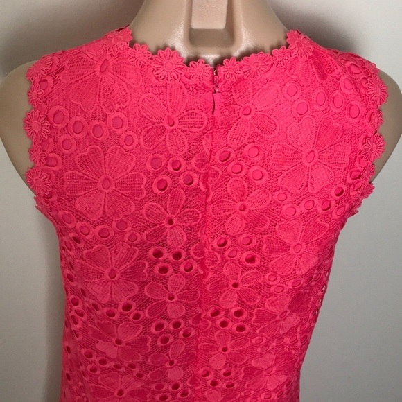 Kate Spade Lace Shift Dress Pink Eyelet Floral - Picture 4 of 7